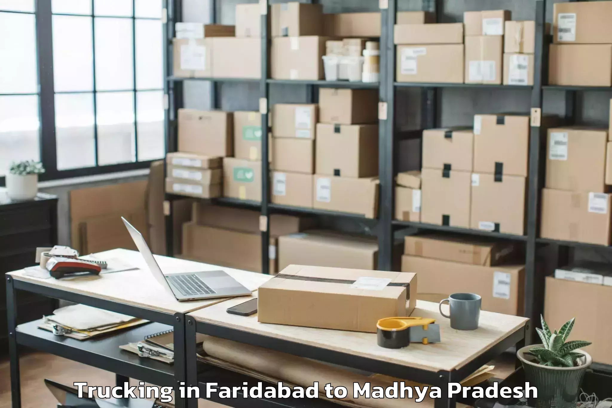 Easy Faridabad to Indore Trucking Booking